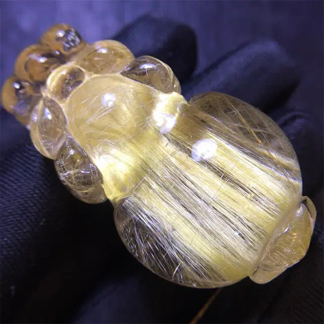 灵运宝 【师傅已加能量】转运招财貔貅项链巴西金发晶板钛猫眼原矿顺发水晶晶体干净磁场强#好运天然 钛晶 吊坠 男女同款情侣款