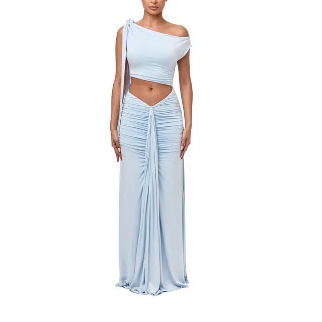 NAKED WARDROBE Off-Shoulder Asymmetric Dress Smooth