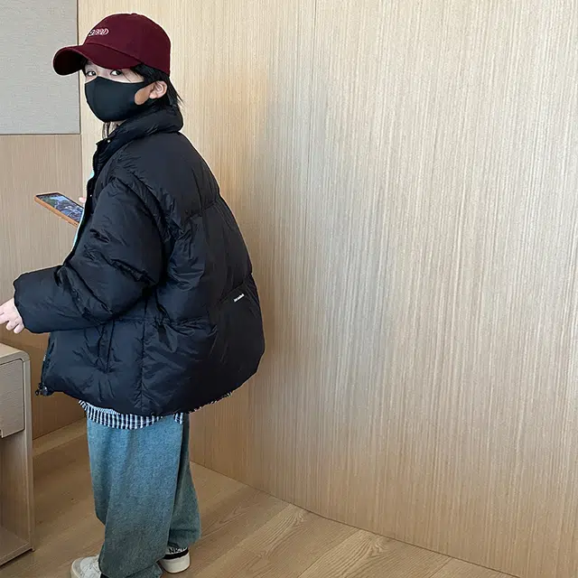 雅鹿棉衣 舒适百搭洋气 黑色 青少年