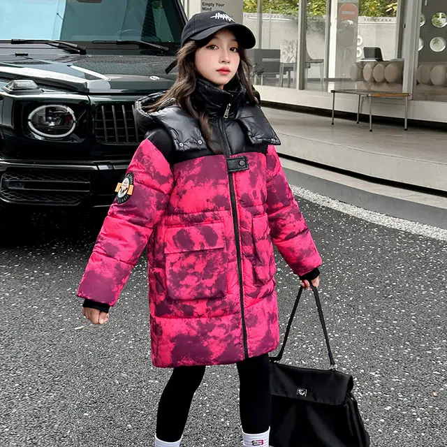 雅鹿棉衣 连帽舒适洋气长袖拼色 青少年