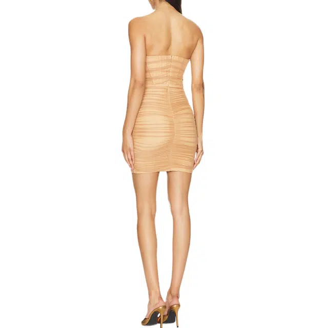 SUPERDOWN Sonya Bustier Mesh Dress