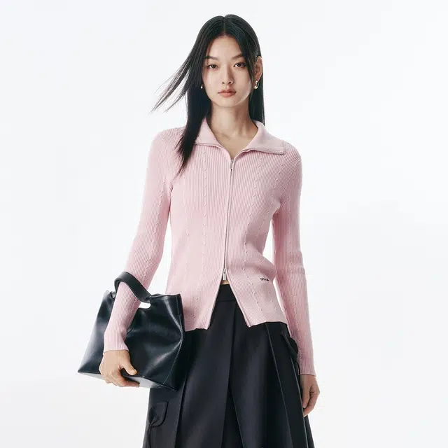 太平鸟 优雅修身通勤柔软舒适简约线开衫针织衫 女款