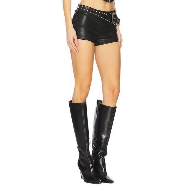 SUPERDOWN Melisa Faux Leather Short