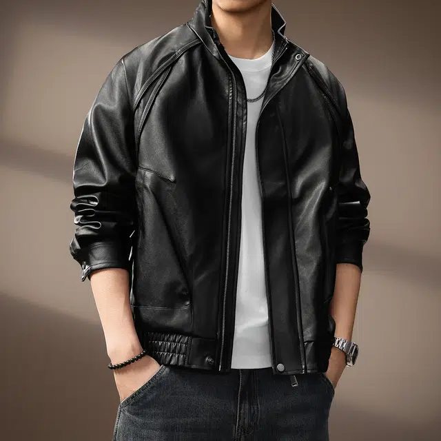 贵色 高端潮流美式复古机能风潮牌时尚百搭户外高街痞帅日常穿搭防风休闲上衣皮衣 男女同款