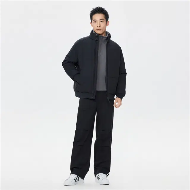 佐丹奴 立领插肩袖梭织棉衣外套棉服 男款