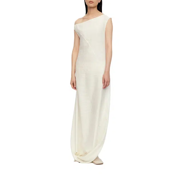 RUOHAN SS25 PAPER WHITE TWIST DRESS