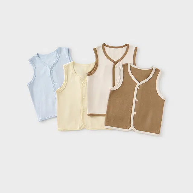 童泰马甲 春秋季莫代尔棉男女宝宝衣服儿童背心坎肩外出上衣 婴幼童