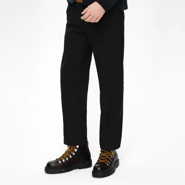 比音勒芬 静默复古老钱风穿搭舒适百搭时尚大气气质都市质感基础机能经纬格净色微廓易打理休闲裤 男款