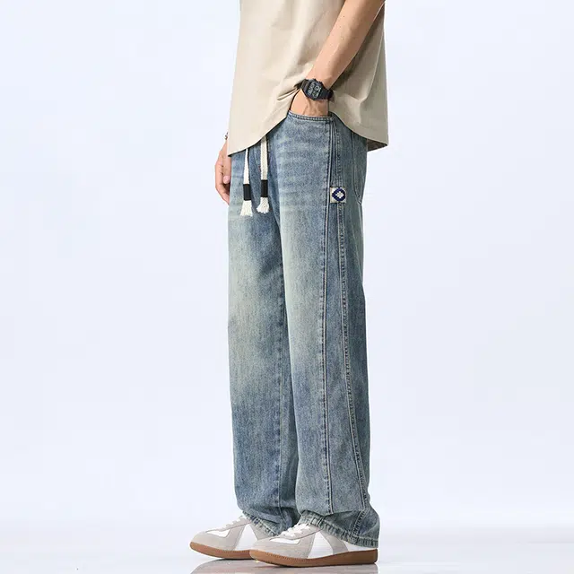 金盾 宽松直筒高街牛仔裤 男款