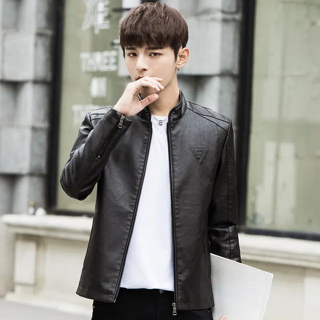 金盾 薄外套机车服潮流韩版休闲百搭薄款修身立领夹克 男款
