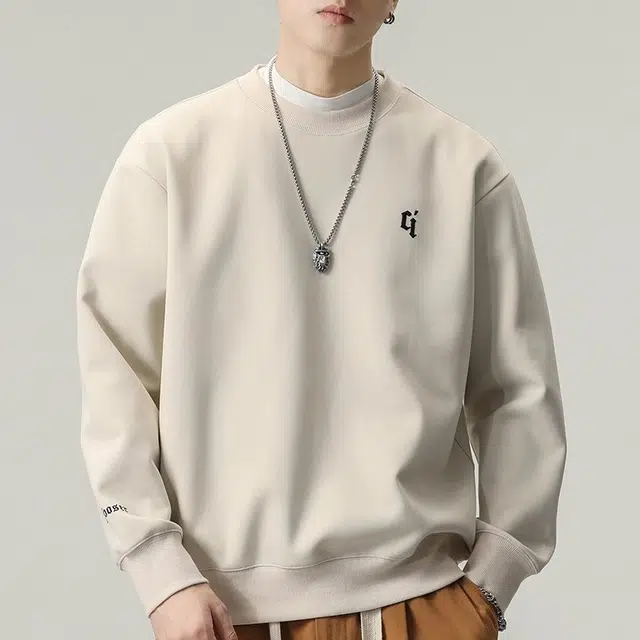 炳盛 美式重磅圆领高级感宽松长袖卫衣 男女同款