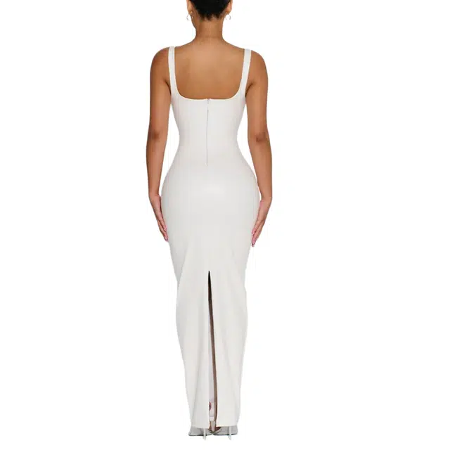 NAKED WARDROBE Vegan Leather Tank Maxi Dress