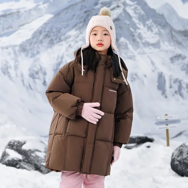 雅鹿 洋气时尚百搭纯色潮流羽绒服 青少年