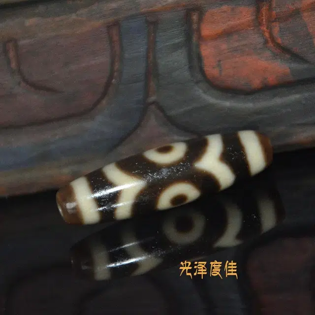 灵运宝 【师傅已加能量】#转运招财三眼风化老料油性天珠锁骨链散珠老矿风化油润包浆老料器磨损到位 玛瑙 吊坠 男女同款情侣款