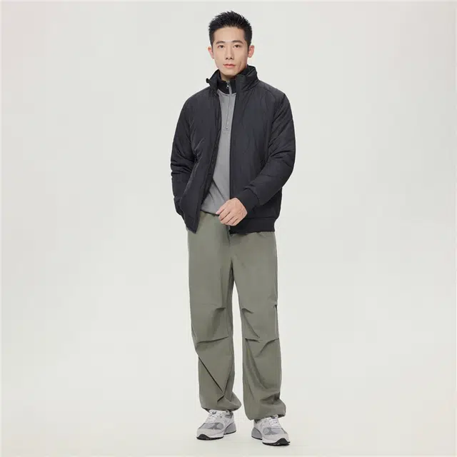 佐丹奴 棉衣外套夹棉保暖葫芦绗缝立领棉服 男款