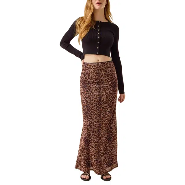 ALTAR'D STATE Maxi Skirt Francie Cheetah