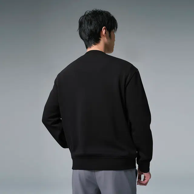 利郎 都市休闲远红外发热加绒内里保暖打底衫商务休闲圆领质感冬季卫衣 男款