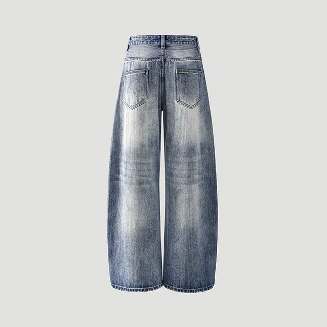 金盾 美式直筒休闲宽松牛仔裤 男女同款