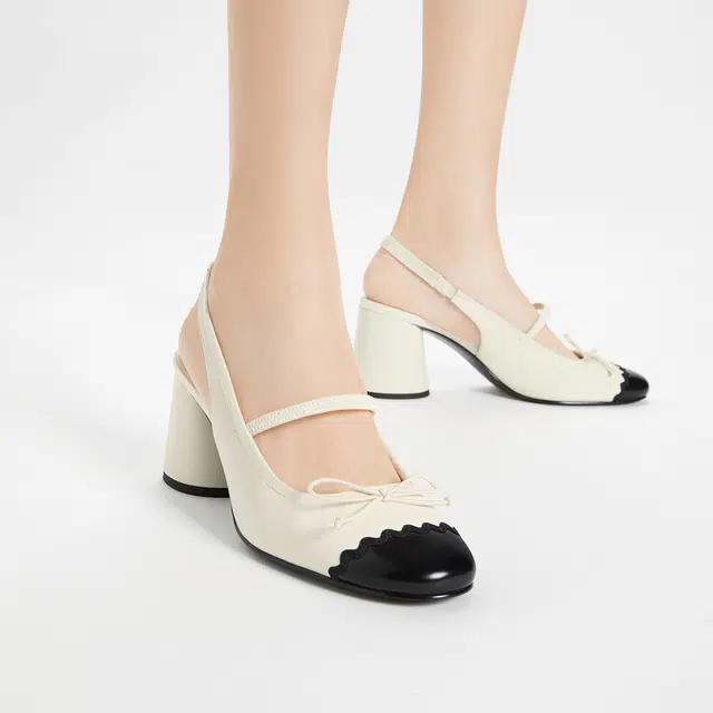 CHARLESKEITH ck PU 6.5cm CreamBlack