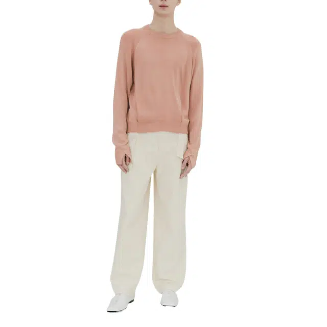 BESLOW ONE TUCK WASHED BELTED PANTS