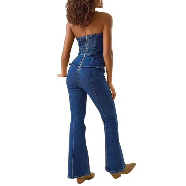 ALTAR'D STATE Keri Strapless Denim Jumpsuit