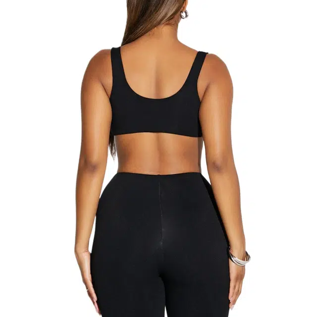 NAKED WARDROBE V-Neck Strap Crop Top NW