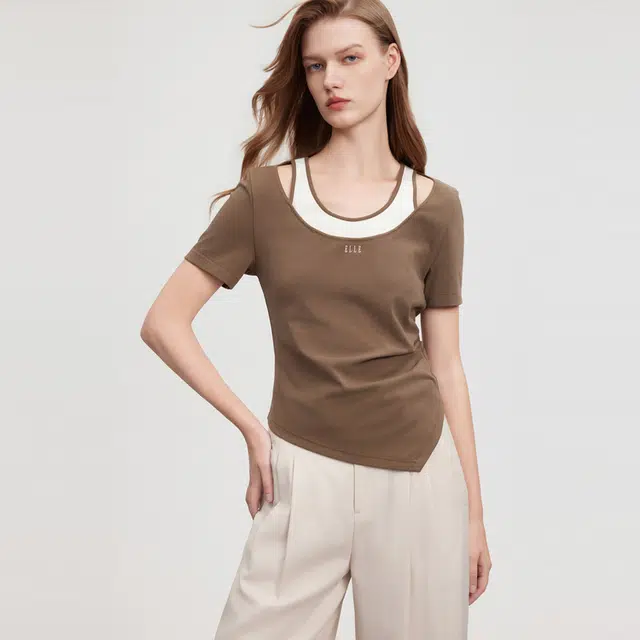 ELLE Two-in-One Colorblock Tee