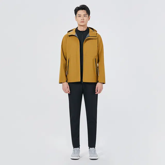 利郎 功能商旅纯色三防科技连帽商务休闲通勤秋季风衣 男款