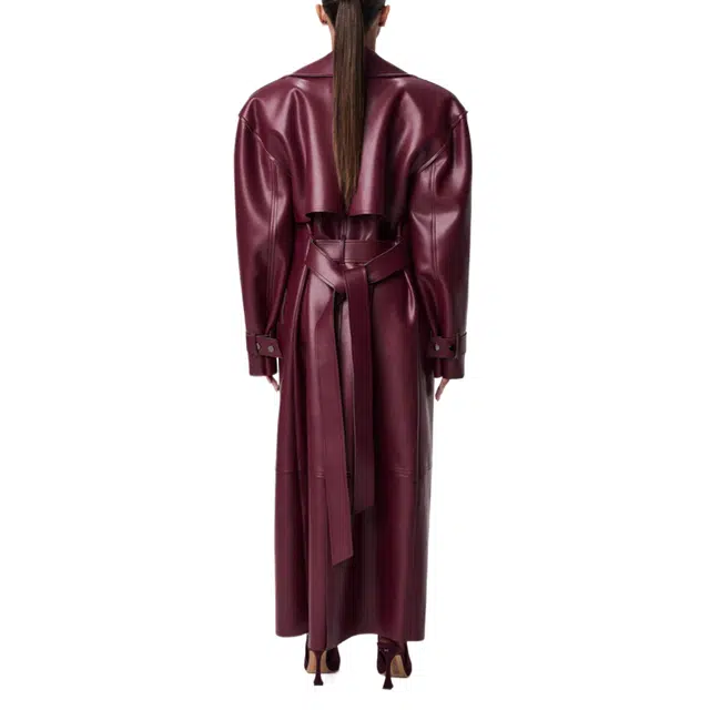 NAKED WARDROBE Trench Coat Vegan Leather
