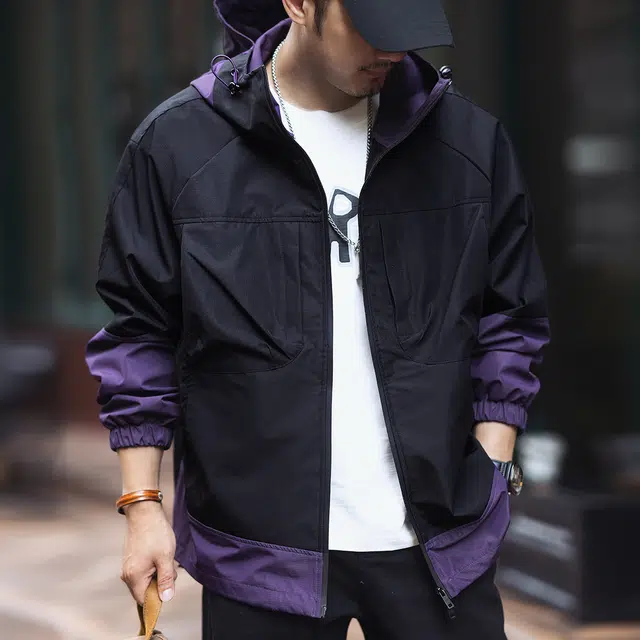 格蓝鹿 小众设计感显高显瘦连帽美式户外潮牌上班工作服夹克外套 男女同款