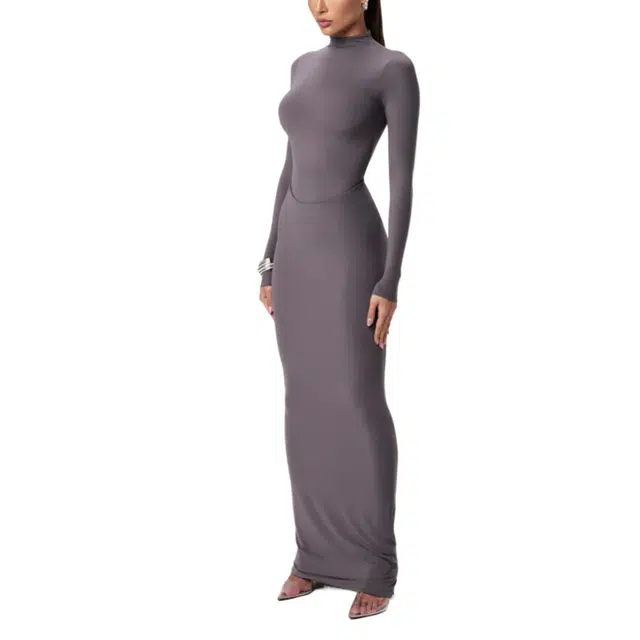 NAKED WARDROBE Scoop Waist Maxi Skirt Naked