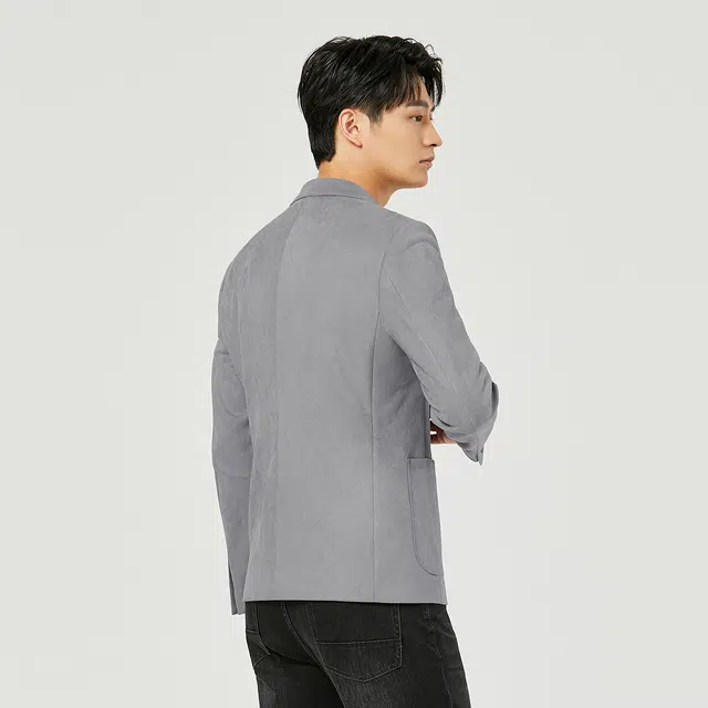 利郎 商务休闲平驳领纯色简约百搭舒适长袖西装 男款