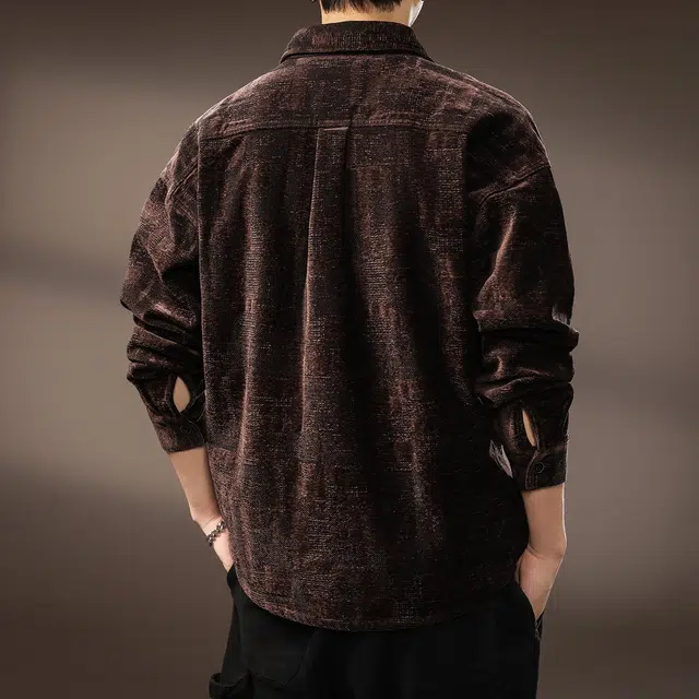 贵色 港风时尚潮牌百搭工装长袖潮流复古巴恩风户外出行穿搭休闲翻领衬衣外套衬衫 男女同款