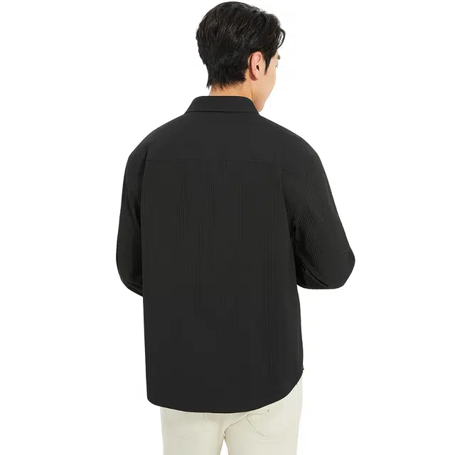 利郎 都市休闲提花肌理宽松时尚通勤秋季衬衫 男款