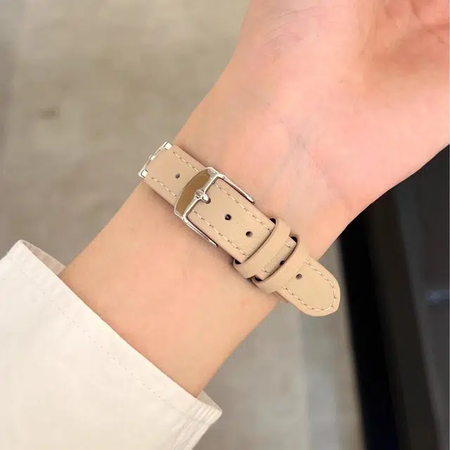 老佳 苹果适用 手表表带 皮质 金属材质 接头皮质表带男女通用
