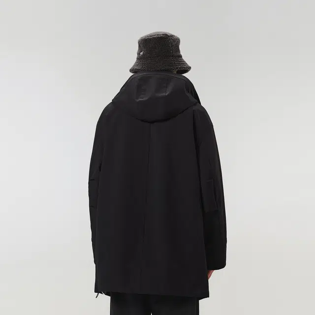 速写 羽绒服宽松连帽中长款外套时尚设计街头潮 男女同款