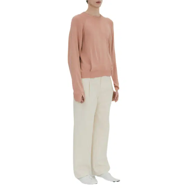 BESLOW ONE TUCK WASHED BELTED PANTS