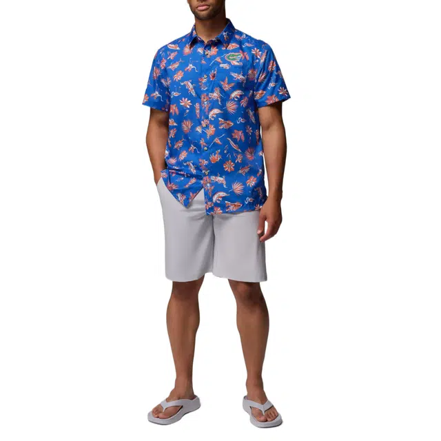 Columbia Omni-ShadeUPF 40 Collegiate PFG Super Slack Tide
