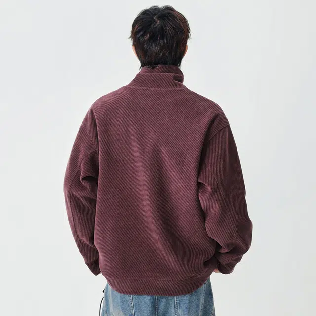 童先森 立领套头百搭潮流纯色复古卫衣 男款