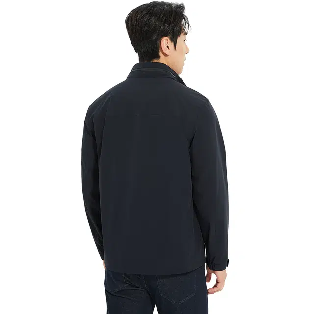 利郎 商务连帽夹薄棉休闲纯色质感简约秋季风衣 男款