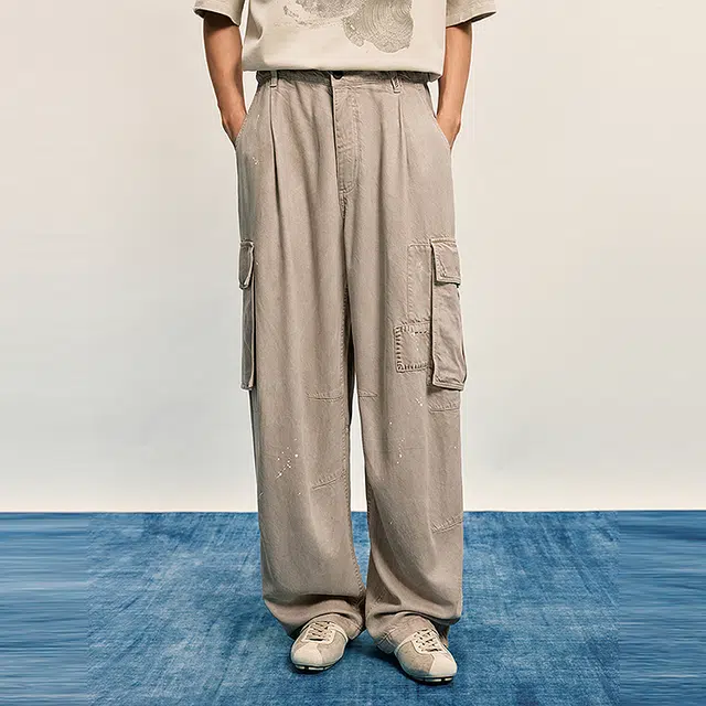 速写 休闲宽松潮流直筒裤牛仔裤 男款