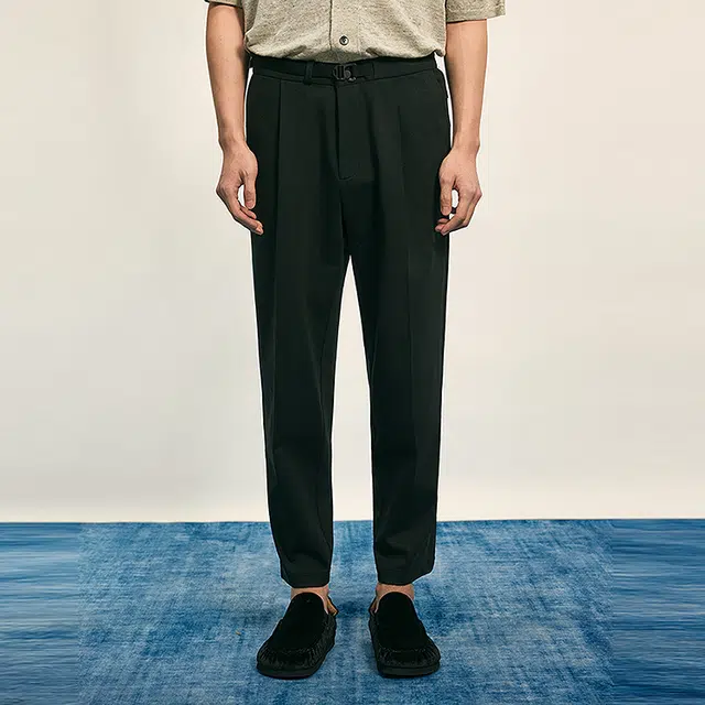 速写 针织锥形九分裤简约时尚休闲裤 男女同款