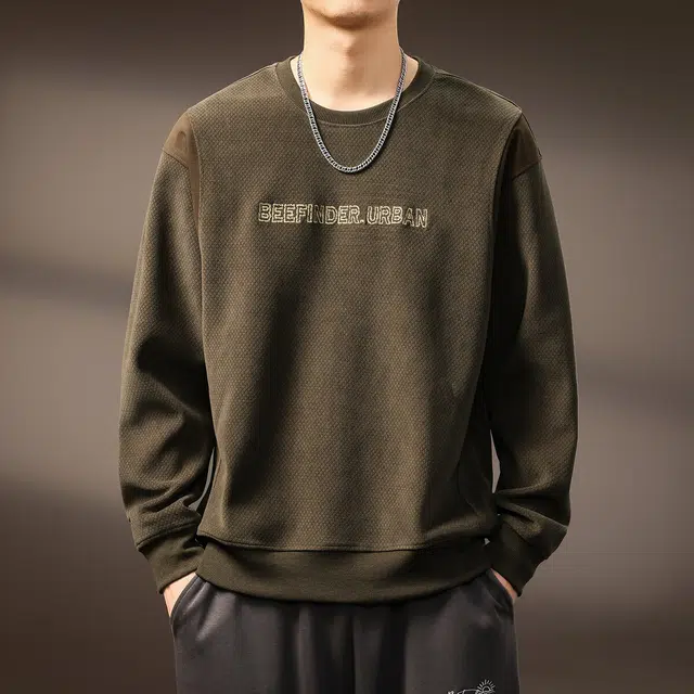 贵色 美式潮流复古潮牌时尚百搭设计日常穿搭休闲圆领卫衣 男女同款