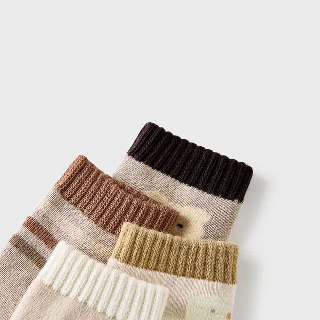 童泰 宝宝中筒袜男童加厚毛圈袜女童无骨袜头可爱宽口袜袜子婴幼童