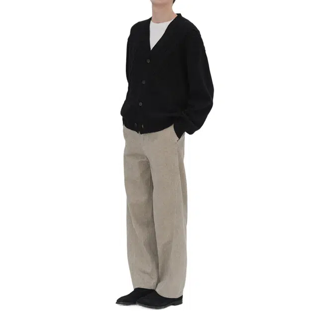 BESLOW TWIST SEAM WASHED COTTON PANTS