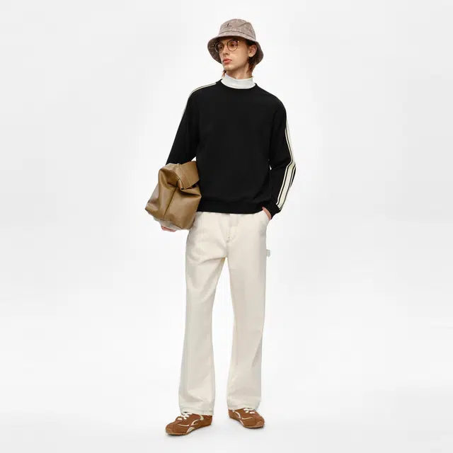 比音勒芬 休闲德绒保暖柔软圆领长袖卫衣 男款