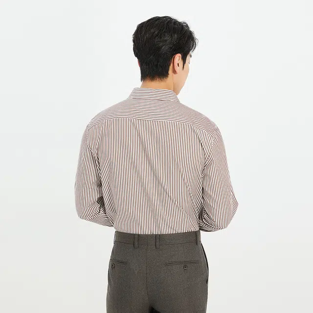 利郎 品位商务棉混纺条纹温莎领复古时尚简约百搭秋季长袖衬衫 男款