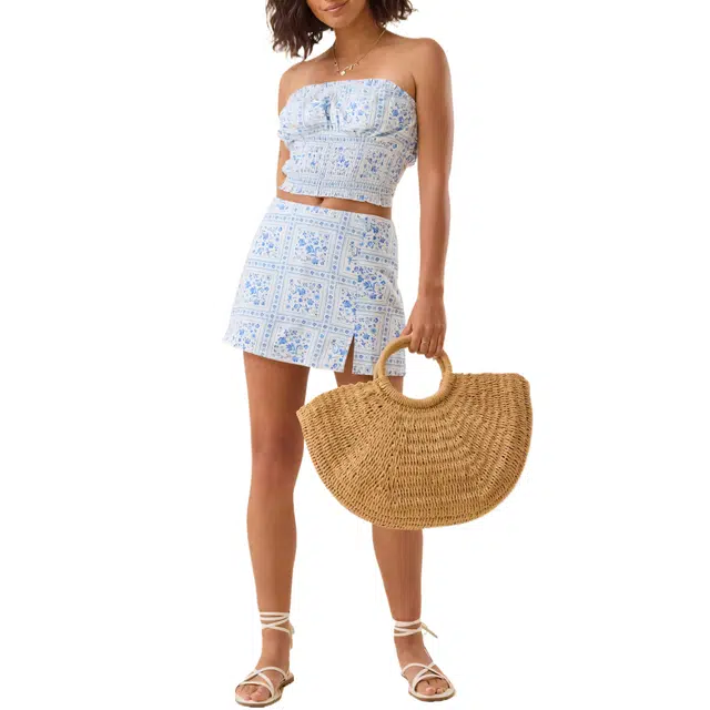 ALTAR'D STATE Finley Linen Skort