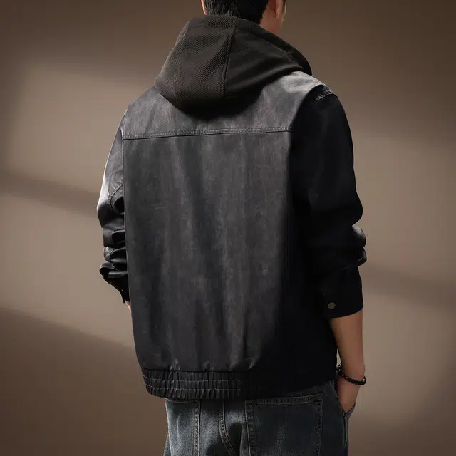 贵色 美式高端潮牌机车风户外复古潮流宽松外套皮衣 男女同款