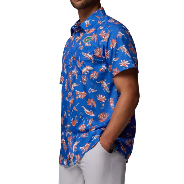 Columbia Omni-ShadeUPF 40 Collegiate PFG Super Slack Tide